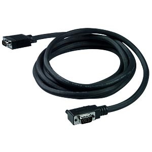 3 Foot VGA Monitor Left Angle Male to Straight Female Adapter 