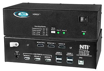 HDMI DVI USB KVM Splitter 1080p 4 port Four Users One Computer Device Hub