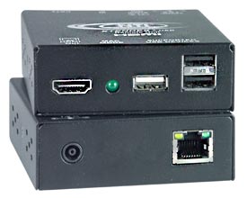 HDMI USB KVM Extender with Additional USB Port Option - Extend signal up to 300 feet